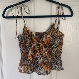 Animal print crop top